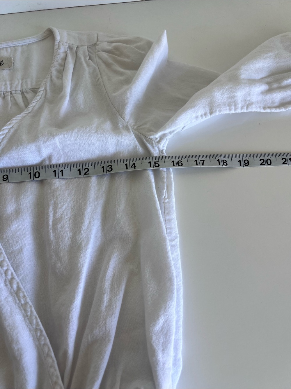 Madewell Women's Wrap Top in Eyelet White Cropped - Picture 7 of 10